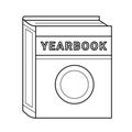 Yearbook vector line icon.