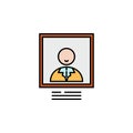 yearbook, photo icon. Element of education illustration. Signs and symbols can be used for web, logo, mobile app, UI, UX on white