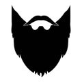 Yeard Beard style men illustration Facial hair mustache. Vector black male Fashion template flat barber collection Royalty Free Stock Photo
