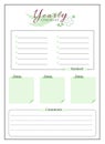 Yearly checklist minimalist planner page design