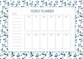 Yearly goals template Royalty Free Stock Photo