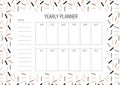 Yearly goals template Royalty Free Stock Photo