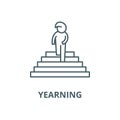 Yearning vector line icon, linear concept, outline sign, symbol