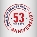 53 Years Anniversary Celebration Design Template. Anniversary vector and illustration. Fifty-three years logo. Royalty Free Stock Photo