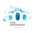 500th years anniversary label Royalty Free Stock Photo