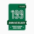 199 years celebrating anniversary design template. 199th logo. Vector and illustration.