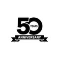 50 years anniversary banner. Vector on isolated white background. EPS 10 Royalty Free Stock Photo