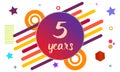 5 years anniversary a big company celebrate date Royalty Free Stock Photo