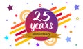 25 years anniversary a big company celebrate date Royalty Free Stock Photo