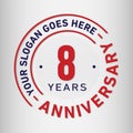 8 Years Anniversary Celebration Design Template. Anniversary vector and illustration. Eight years logo.