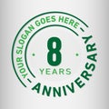 8 Years Anniversary Celebration Design Template. Anniversary vector and illustration. Eight years logo.