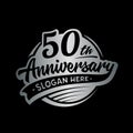 50 years anniversary design template. Vector and illustration. 50th logo.