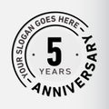 5 Years Anniversary Celebration Design Template. Anniversary vector and illustration. Five years logo.