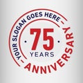 75 Years Anniversary Celebration Design Template. Anniversary vector and illustration. Seventy five years logo. Royalty Free Stock Photo