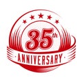 35 years anniversary design template. 35th anniversary celebrating logo design. 35years logo.