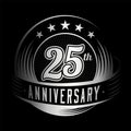 25 years anniversary design template. 25th anniversary celebrating logo design. 25years logo.