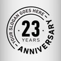 23 Years Anniversary Celebration Design Template. Anniversary vector and illustration. Twenty-three years logo. Royalty Free Stock Photo