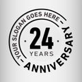 24 Years Anniversary Celebration Design Template. Anniversary vector and illustration. Twenty-four years logo.