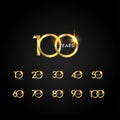 100 Years Anniversary Celebration Gold Vector Template Design Illustration Royalty Free Stock Photo