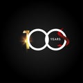 100 Years Anniversary Celebration Gold Vector Template Design Illustration Royalty Free Stock Photo