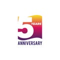 5 Years Anniversary Celebration Icon Vector Logo Design Template. Gradient Flag Style. Editable Vector EPS 10 Royalty Free Stock Photo