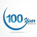 100 years anniversary celebration logo type Royalty Free Stock Photo