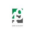 49 Years Anniversary Celebration Logo Vector Template Design Illustration