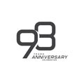 98 years anniversary celebration logotype