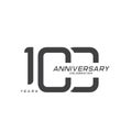 100 years anniversary celebration logotype Royalty Free Stock Photo