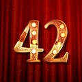 42 years anniversary celebration logotype