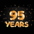 95 years anniversary celebration logotype.