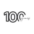 100 Years Anniversary Celebration Number Vector Template Design Illustration Logo Icon Royalty Free Stock Photo