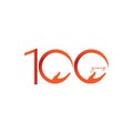 100 Years Anniversary Celebration Number Vector Template Design Illustration Logo Icon Royalty Free Stock Photo