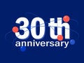 30 years anniversary celebration vector icon, logo, design element Royalty Free Stock Photo