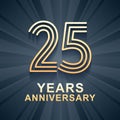 25 years anniversary celebration vector icon, logo