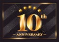 10 Years Anniversary Celebration Vector Logo. 10th Anniversary. Royalty Free Stock Photo