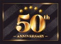 50 Years Anniversary Celebration Vector Logotype. Royalty Free Stock Photo