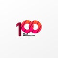 100 Years Anniversary Celebration Vector Template Design Illustration Royalty Free Stock Photo