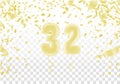 32 Years Anniversary Celebration Vector Template Design Illustration