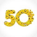 50 years anniversary chat messenger logo
