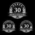 30 years anniversary design template. Anniversary vector and illustration. 30th logo. Royalty Free Stock Photo