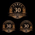 30 years anniversary design template. Anniversary vector and illustration. 30th logo. Royalty Free Stock Photo