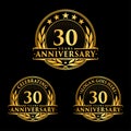 30 years anniversary design template. Anniversary vector and illustration. 30th logo. Royalty Free Stock Photo