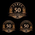 50 years anniversary design template. Anniversary vector and illustration. 50th logo.