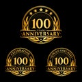 100 years anniversary design template. Anniversary vector and illustration. 100th logo.