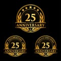 25 years anniversary design template. Anniversary vector and illustration. 25th logo.