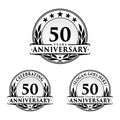 50 years anniversary design template. Anniversary vector and illustration. 50th logo.