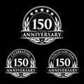 150 years anniversary design template. Anniversary vector and illustration. 150th logo.