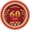 60 years anniversary, festive background, template for the design of festive event, wedding, greeting card and invitation