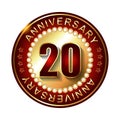 20 Years anniversary golden label.